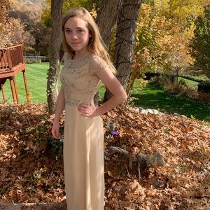 Champagne Pink Beaded Dress